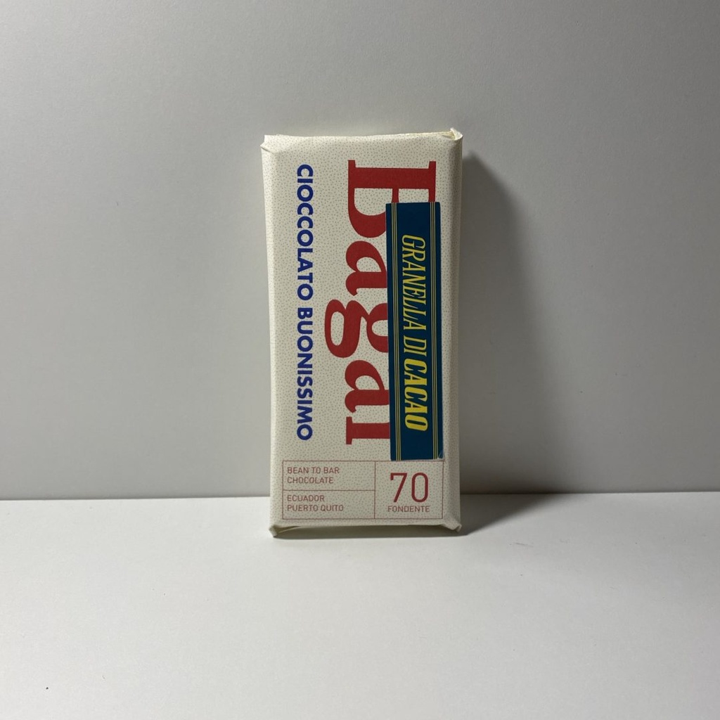 Granella di cacao 70 - Tavoletta cioccolato fondente con granella di cacao