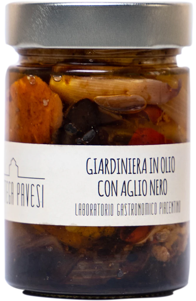 Vaso Giardiniera in olio con aglio nero Gr. 330