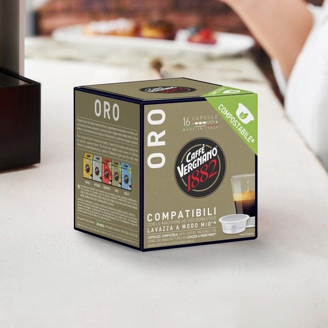 [7095] Capsula AMM Compostabile Oro Pz.16