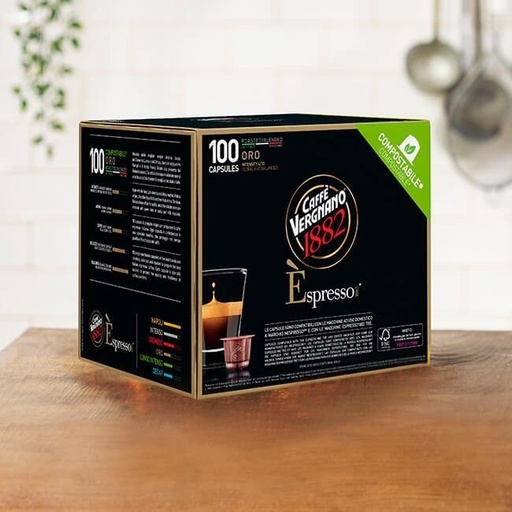 [54799] Capsula Compostabile E'Spresso 1882 Oro Pz.100