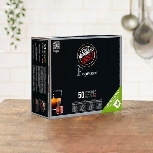 [55050] Capsula Compostabile E'Spresso 1882 Intenso Pz.50