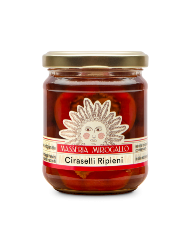 [0128] Vaso di ciraselli ripieni in olio extravergine di oliva Gr. 185